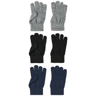 Name It Handsker - NkmMagic - Strik - 6-pak - Black/GREY SPELLBO