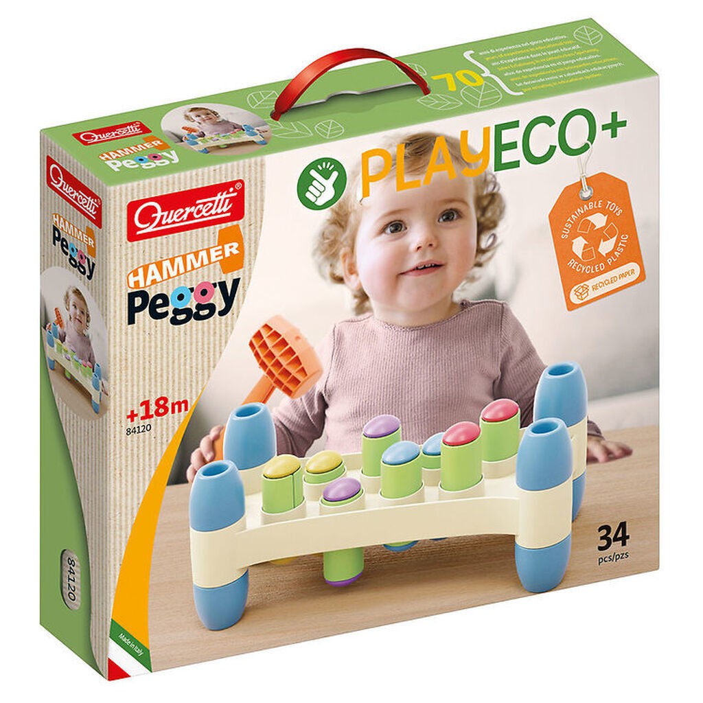 Quercetti Hammerbræt - PlayEco+ - 34 Dele - 84120
