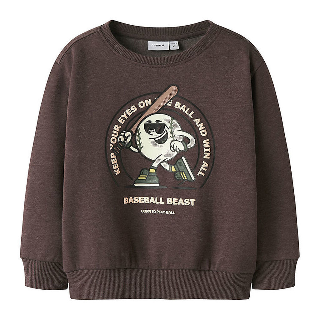 Name It Sweatshirt - NmmOlaf - Shaved Chocolate