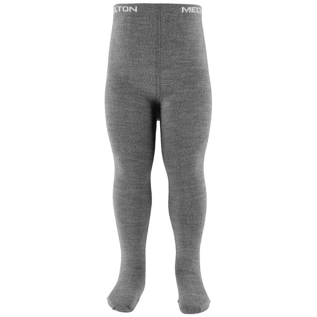 Melton Strømpebukser - Uld/Bambus - Gråmeleret