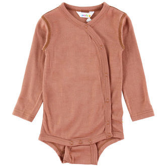 Joha Slå-om Body l/æ - Uld - Rød/Brun