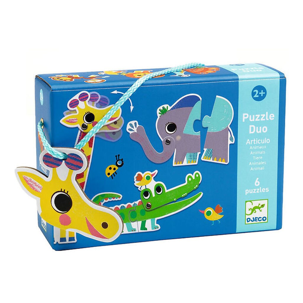 Djeco Puslespil - 6 Stk. - Vilde Dyr