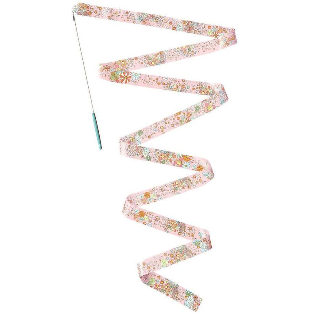 Djeco Gymnastikvimpel - 4 meter - Lyserød m. Blomster