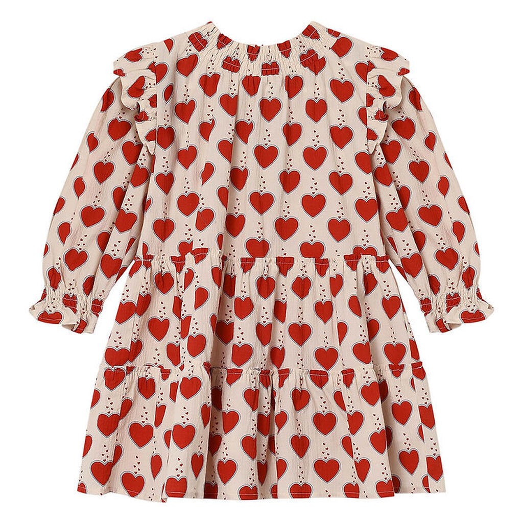 Fliink Kjole - Winter Heart - Sandshell AOP