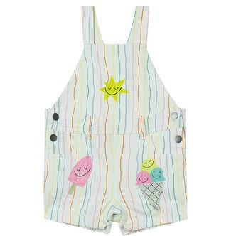 Stella McCartney Kids Smækbukser - Hvid m. Striber/Is