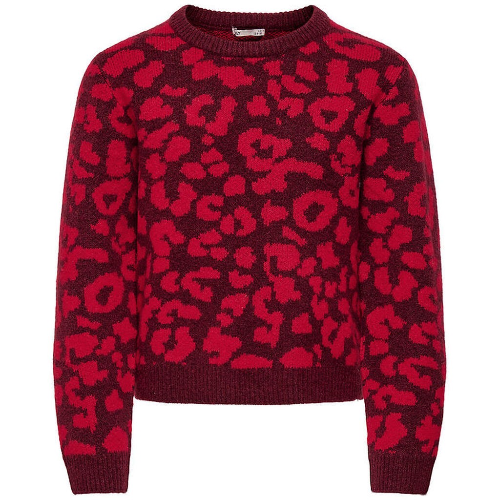 Kids Only Bluse - Uld - Strik - KogDora - Cabernet/Salsa Leo