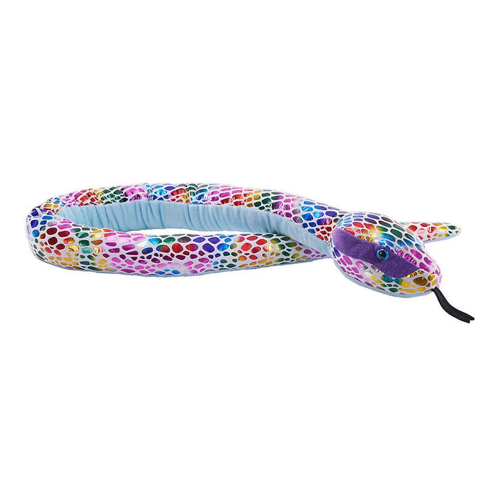 Wild Republic Bamse - 137 cm - Foil Dotted Rainbow Slange
