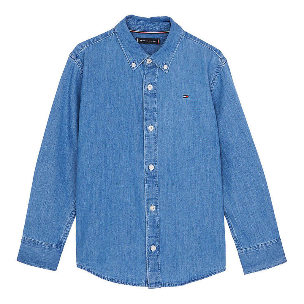 Tommy Hilfiger Skjorte - Denim Chambray - Denim Medium Wash