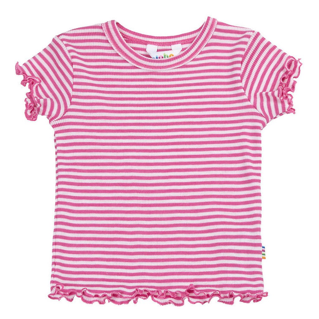 Joha T-shirt - Rib - Uld/Silke - Pink