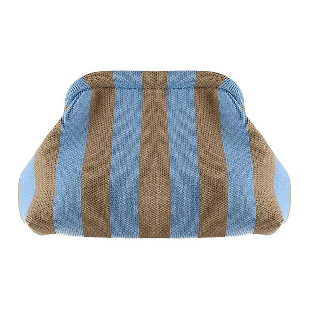 By Stær Taske - Alba Clutch - Lyseblå/Beige Stribet