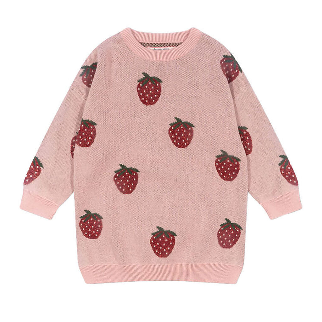 Konges Sløjd Kjole - Strik - Lapis Lurex - Strawberry