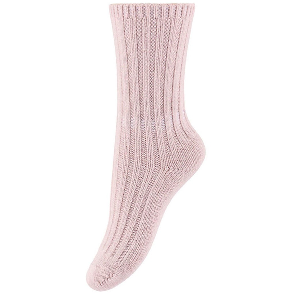 MP Strømper - Uld/Viskose - Rib - Strik - Bellie - Pink Frost