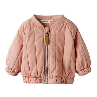 Lil' Atelier Bomberjakke - NmnLio - Misty Rose m. Regnbue