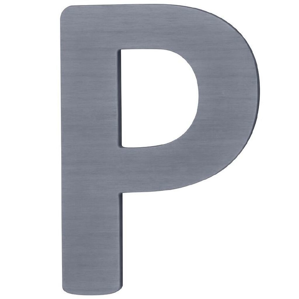 Sebra Træbogstaver - P - Grå
