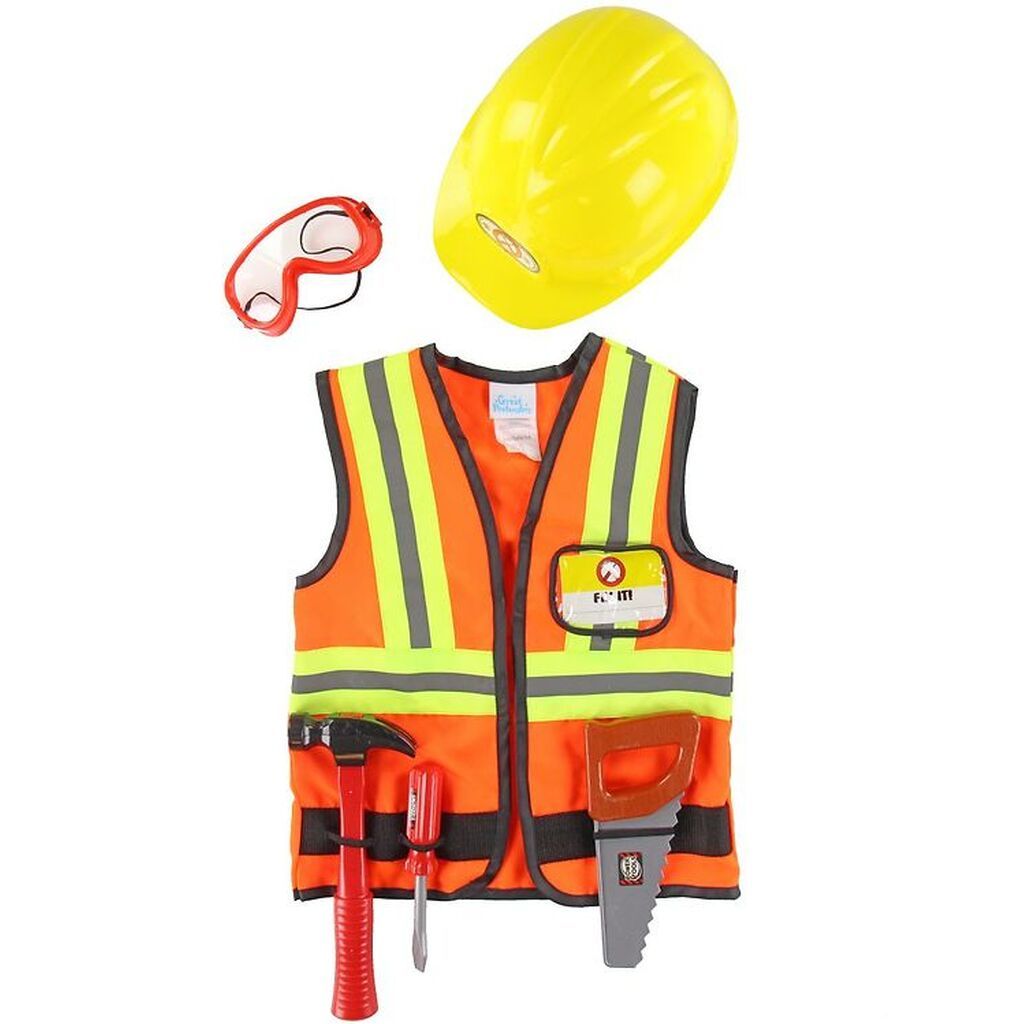 Great Pretenders Udklædning - Bygningsarbejder - Orange