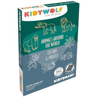 Kidywolf Refill Tegnemotiver - 60 motiver - Animals of The World