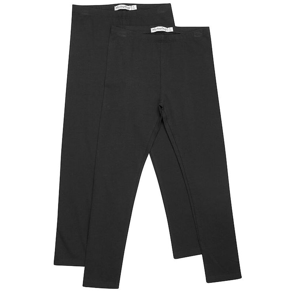 Minymo Leggings - 2-pak - Anthracite Black