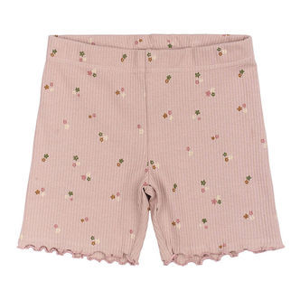 The New Shorts - TnOreta - Rib - Adobe Rose m. Blomster