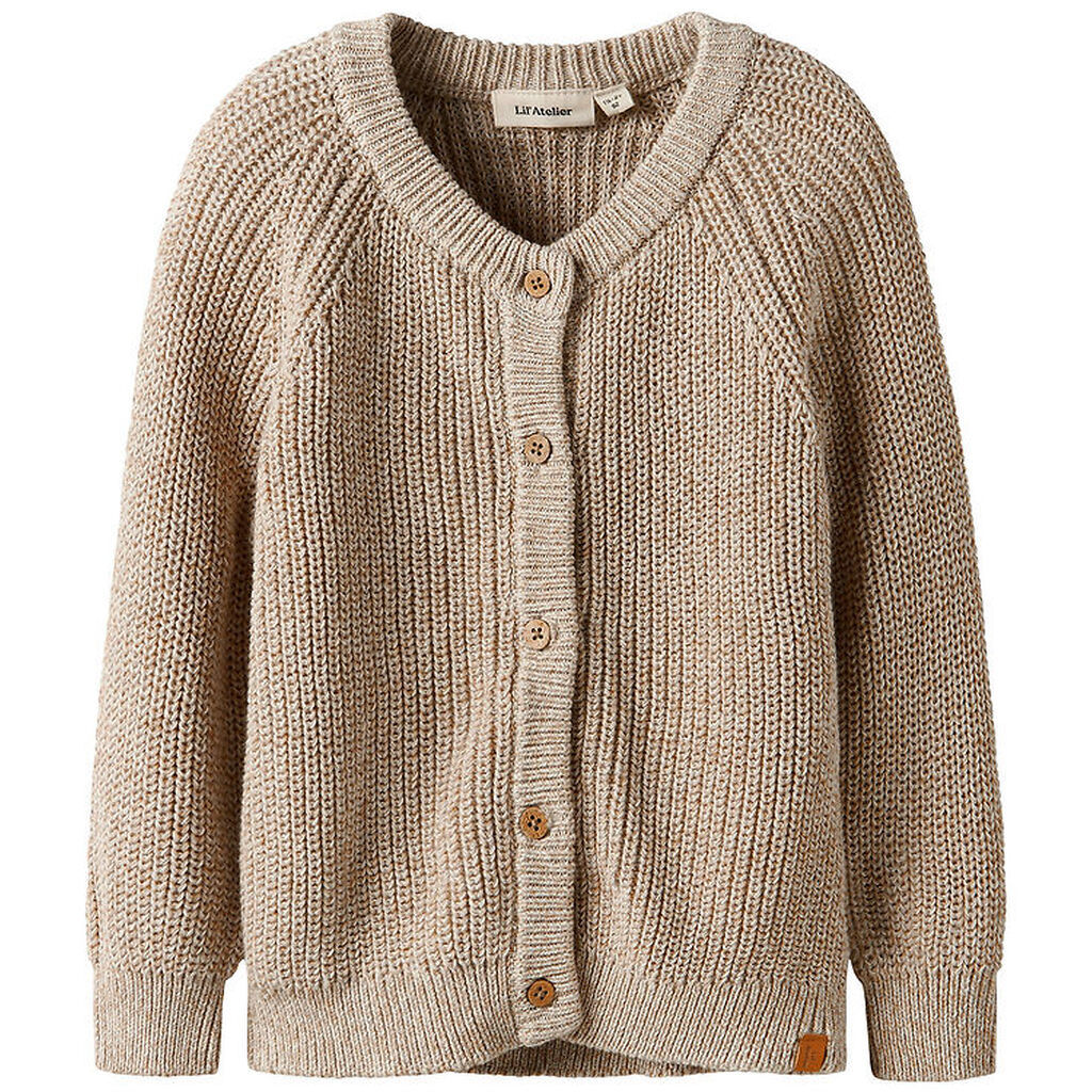 Lil Atelier Cardigan - Strik - NmmRokko - Oxford Tan/Melange