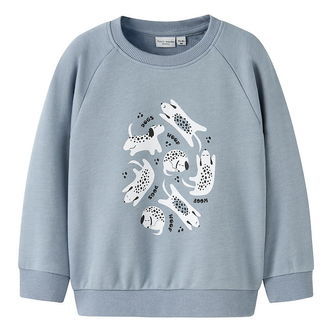 Name It Sweatshirt - NmmVion - Dusty Blue/Dogs