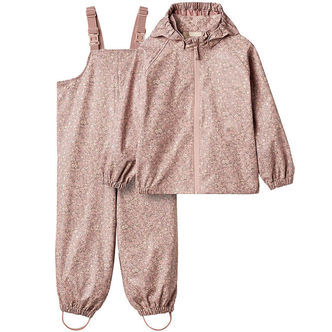 Wheat Regntøj m. Seler - PU - Charlie - Powder Flower Meadow