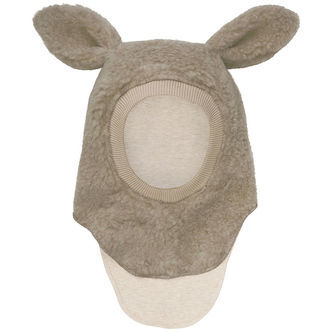 Huttelihut Elefanthue - Uld - Teddy - 2-lags - Camel Melange