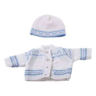 Götz Dukketøj - Bluse/Hue - 30-33cm - Blue Norway