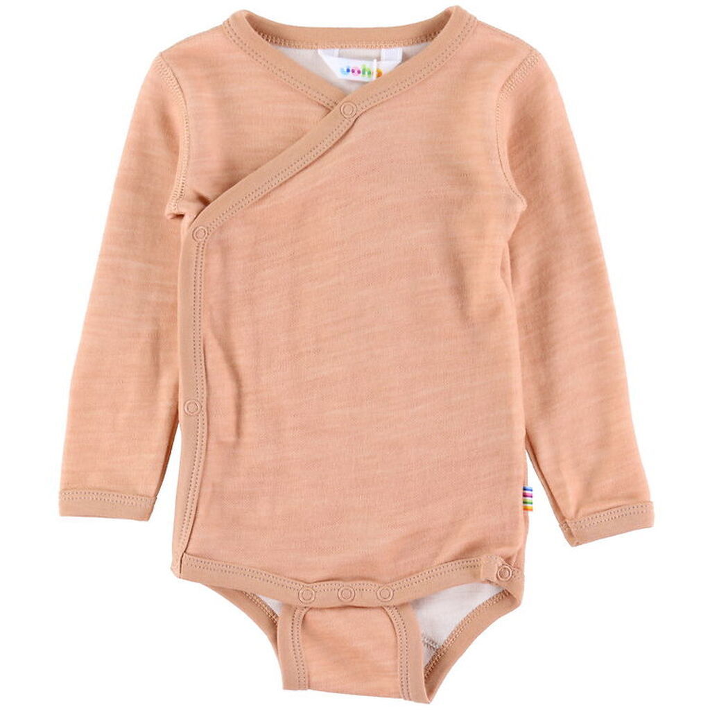 Joha Slå-om Body l/æ - Uld/Bambus - Fersken