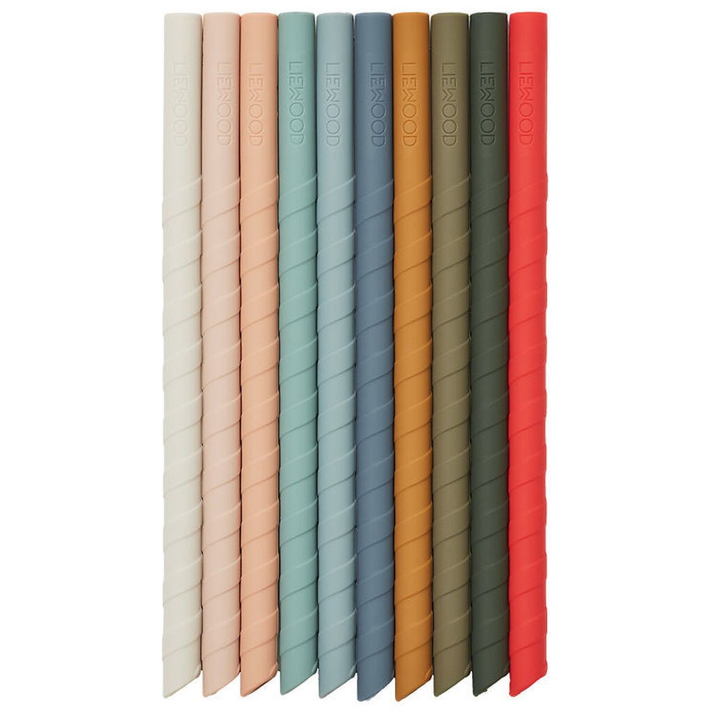 Liewood Sugerør - Silikone - 10-pak - Timoti - Multi Mix