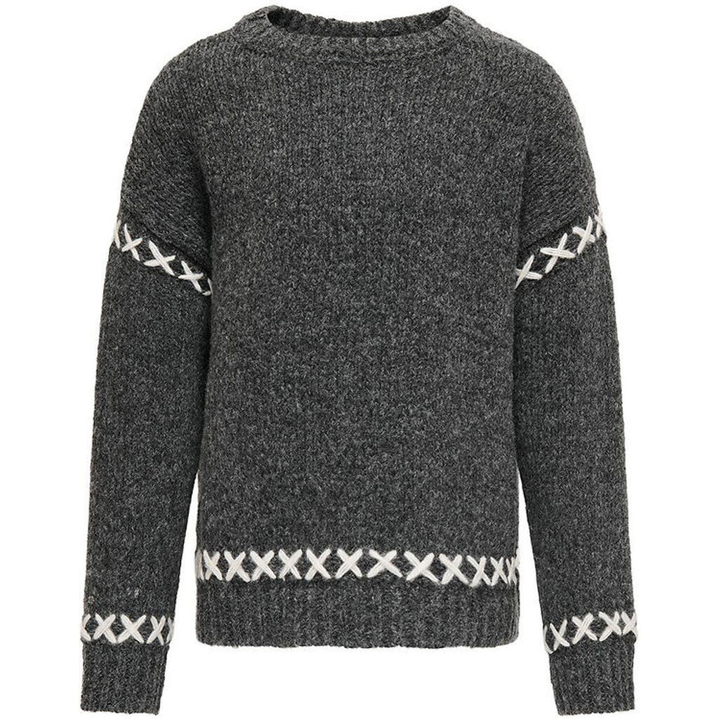 Kids Only Bluse - Strik - KogAmanda - Dark Grey Melange/Cloud