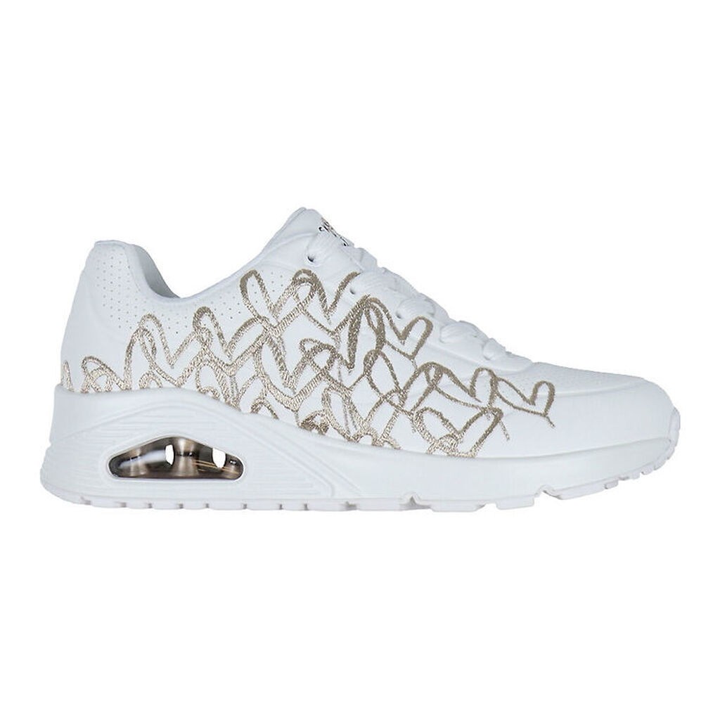 Skechers Sko - UNO Golden Heart - White/Rose Gold