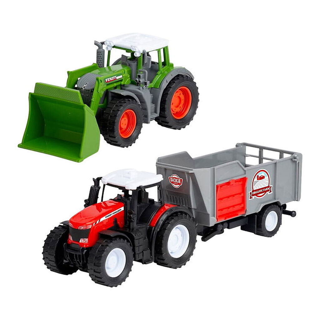 Dickie Toys Traktorsæt m. Trailer - 2-pak