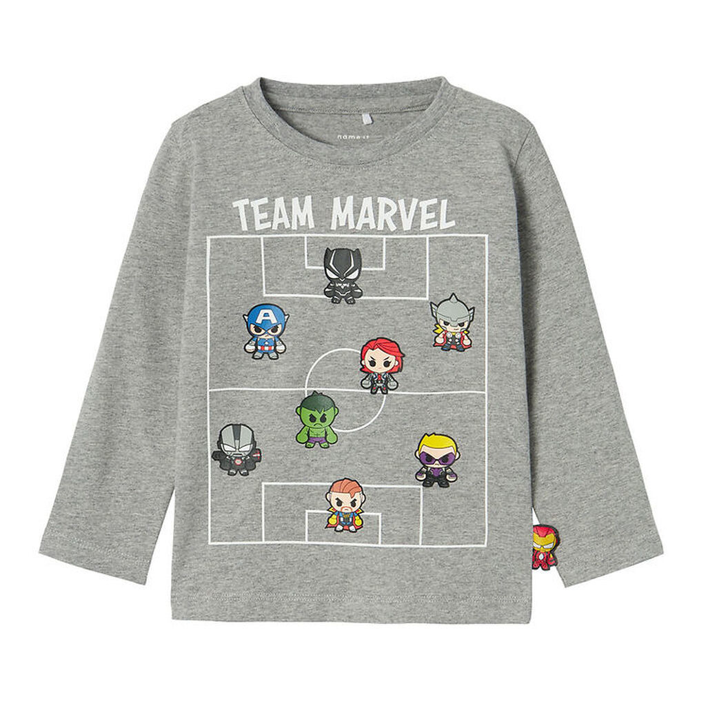Name It Bluse - NmmJes Marvel - Grey Melange