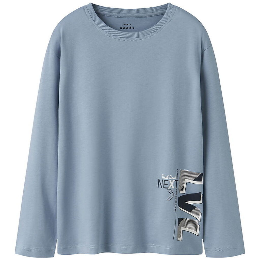 Name It Bluse - Loose - NkmVagno - Dusty Blue/LVL