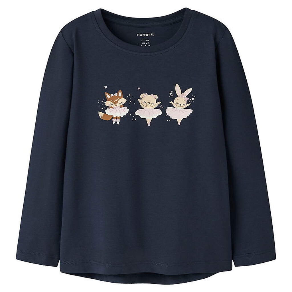 Name It Bluse - NmfVix - Navy Blazer/Animal Ballerinas