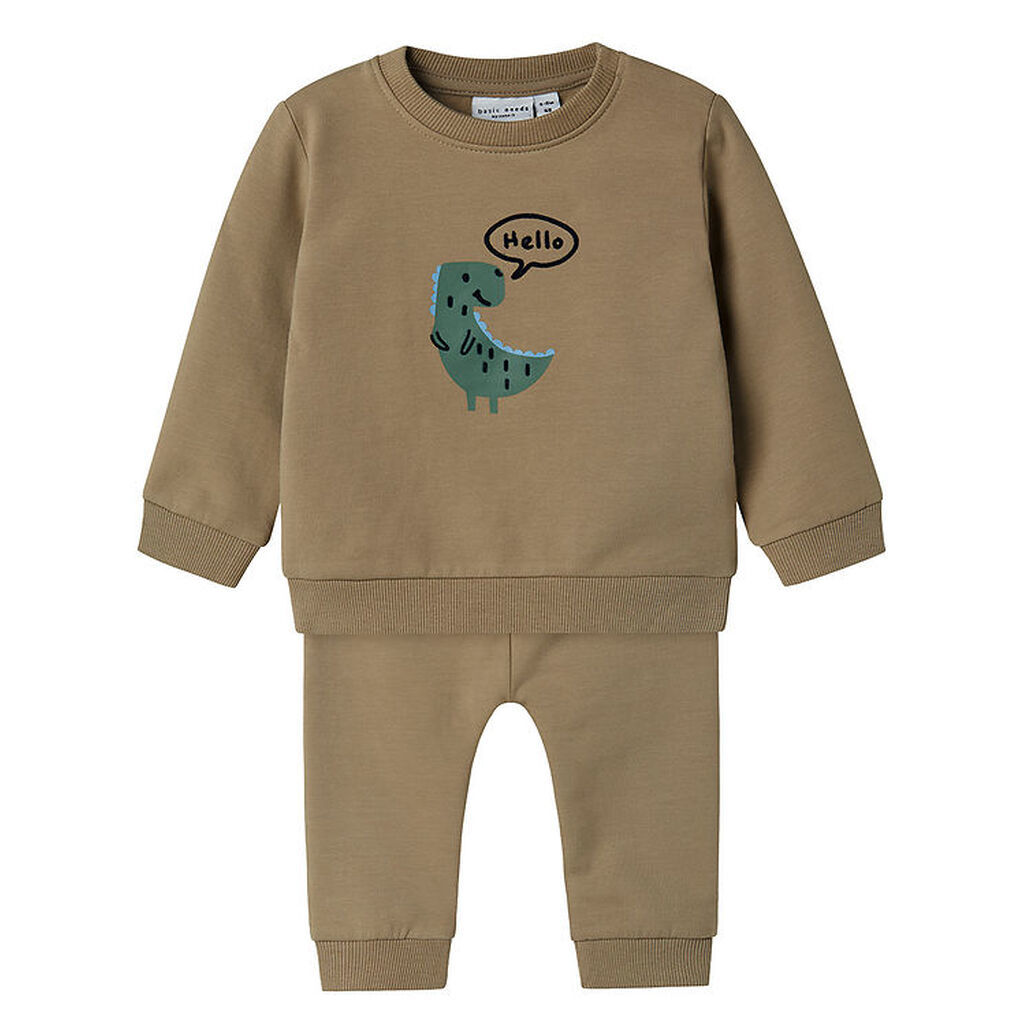 Name It Sweatshirt - NbmVonne - Weathered Teak/Dinosaur