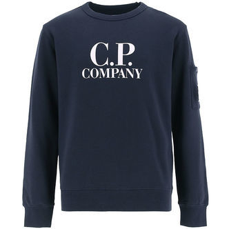 C.P. Company Sweatshirt - Total Eclipse Blue m. Hvid