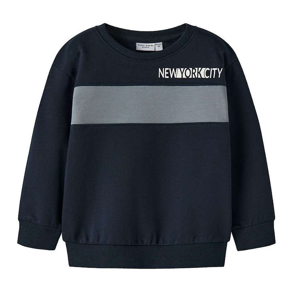 Name It Sweatshirt - NmmVance - Navy Blazer m. Lyseblå