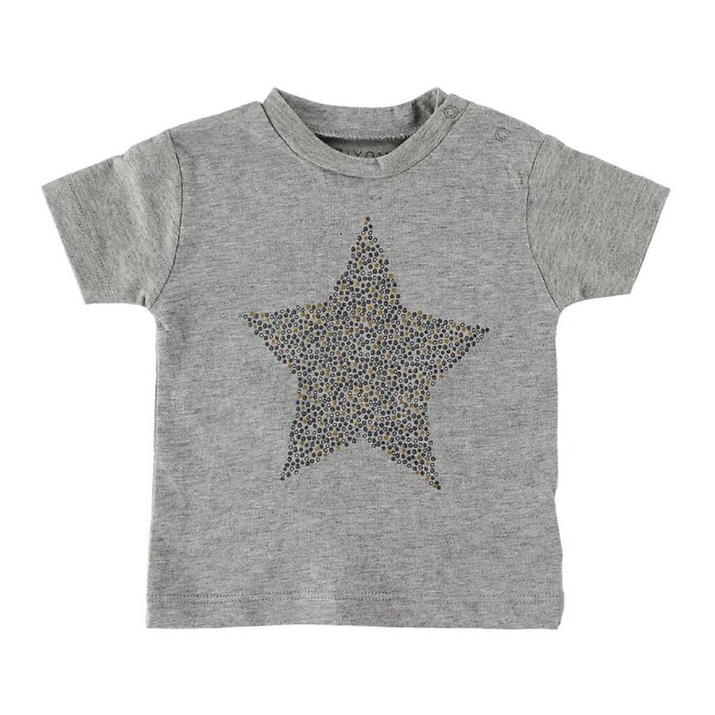 Fixoni T-Shirt - Gråmeleret m. Stjerne