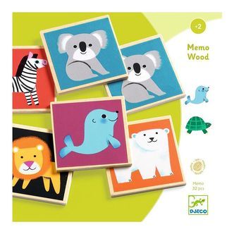 Djeco Vendespil - Memo Wood
