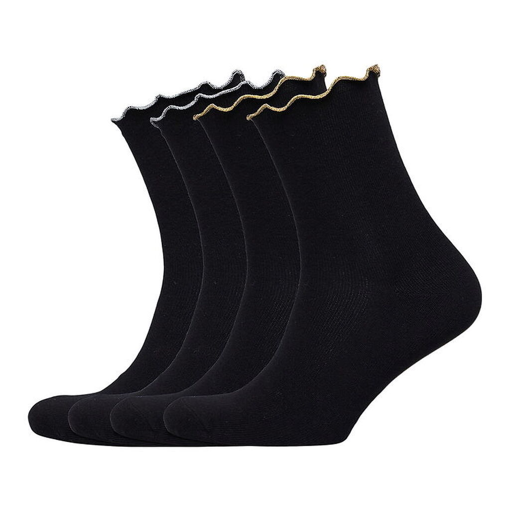 Rosemunde Strømper - 4-pak - Rh Arlanta - Black/Silver/Gold