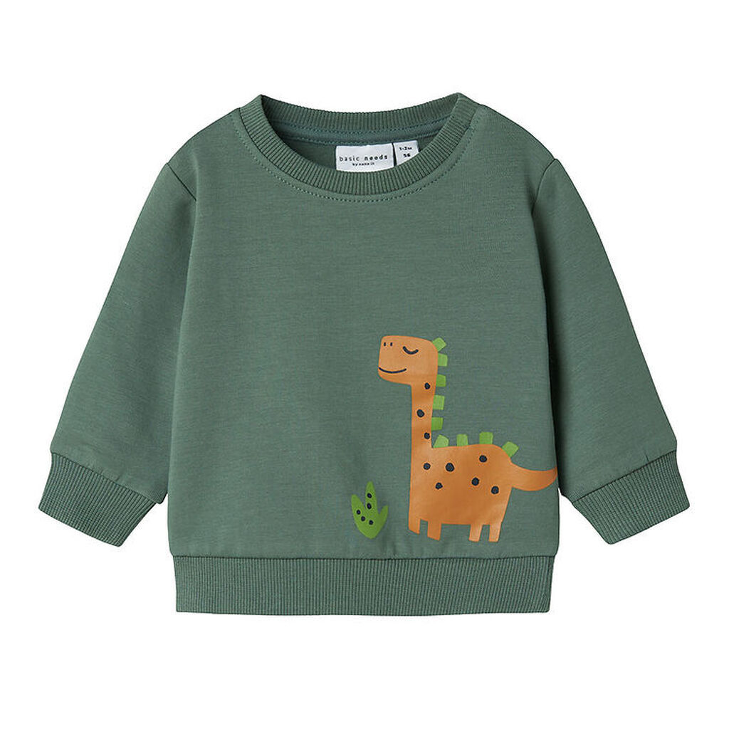 Name It Sweatshirt - NbmVonne - Dark Forest/Dinosaur