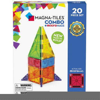 Magna-Tiles Magnetsæt - 20 Dele - MicroMAGS & Combo