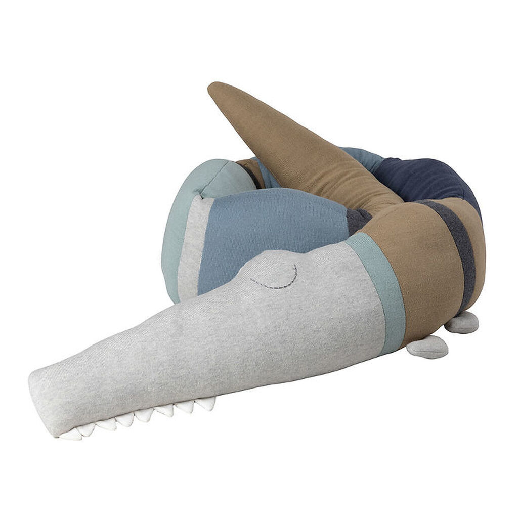 Sebra Pude - Strikket - 190 cm - Sleepy Croc - Dusty Blue Mix