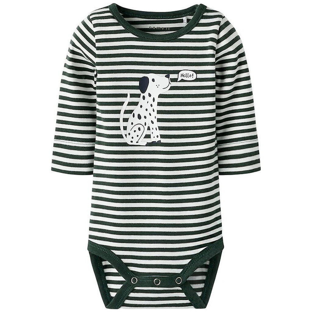 Name It Body l/æ - NbmKian - Cloud Dancer/Deep Forrest m. Print