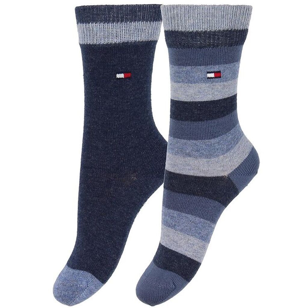 Tommy Hilfiger Strømper - 2-pak - Stripe - Blåstribet/Navy