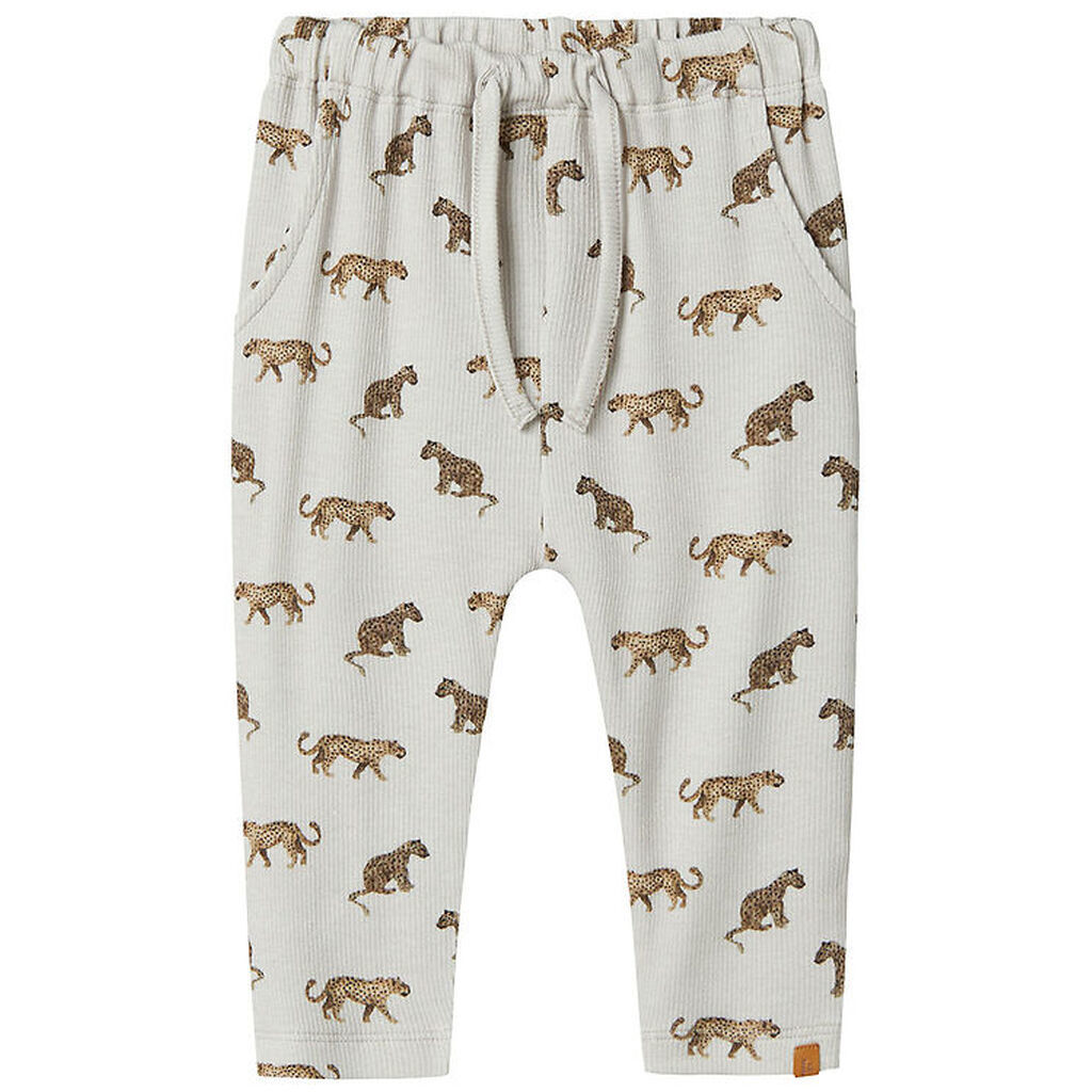 Lil' Atelier Bukser - Rib - NbmGavo - Vapor Blue m. Print