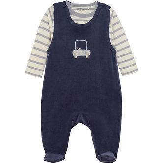Fixoni Sparkedragt m. Body l/æ - Velour - Indigo Blue