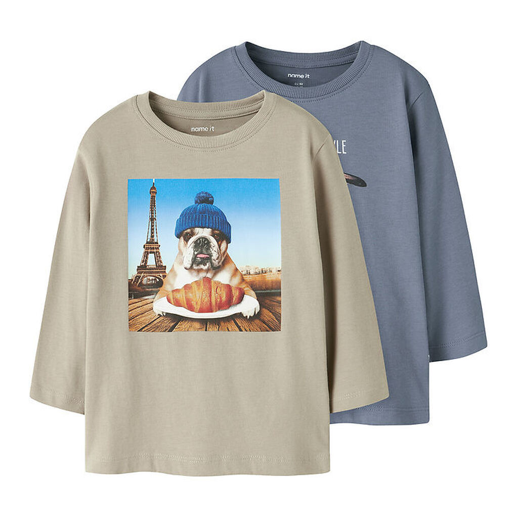 Name It Bluser - 2-pak - NmmVoto - Island Fossil/Flint Stone Pen