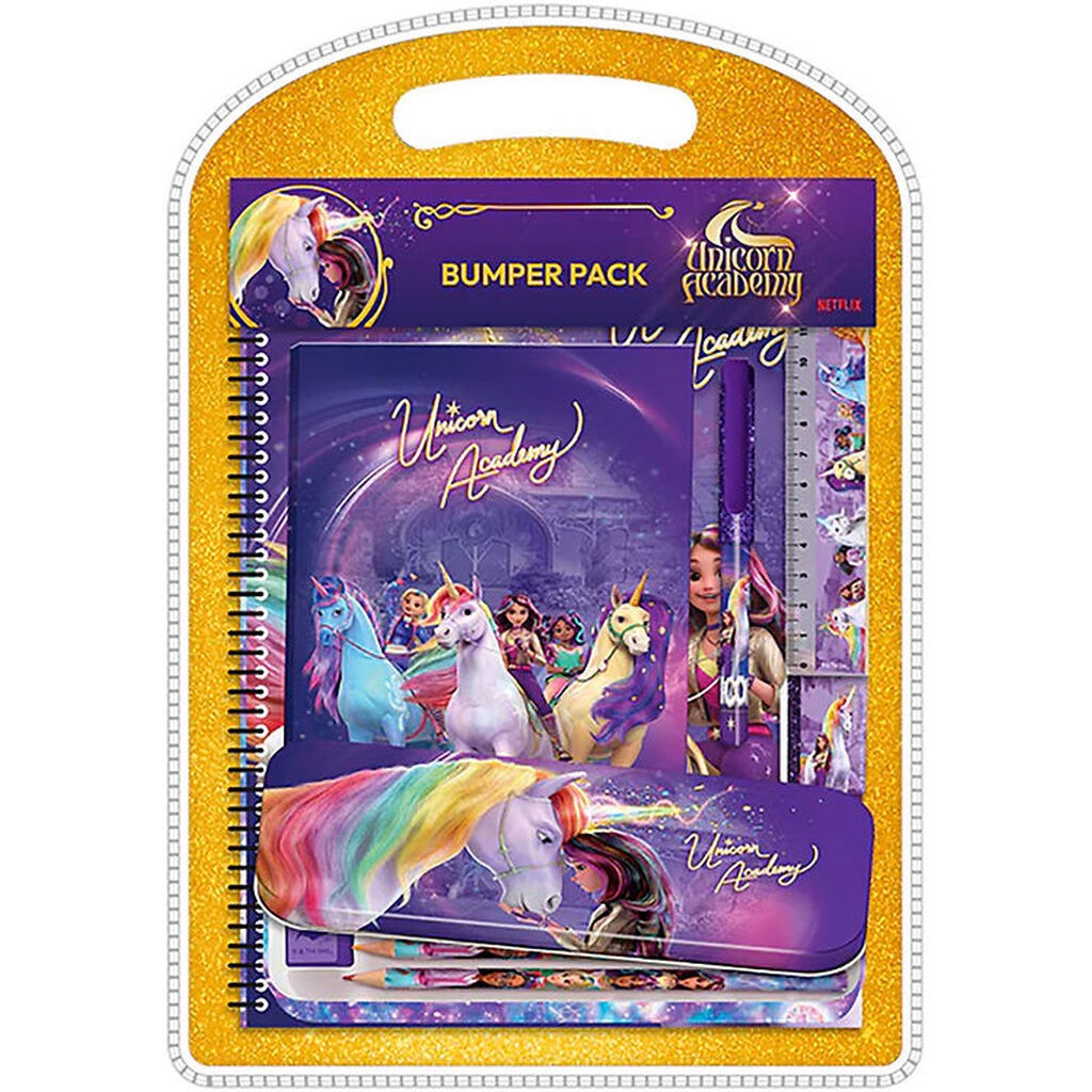 Unicorn Academy Skrivesæt - 12 Dele - Bumper Set